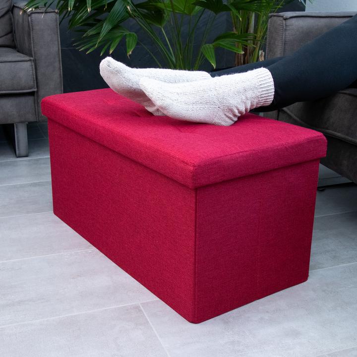Actual product image Intirilife Bench 76x38x38 cm in CHERRY RED (76 cm)