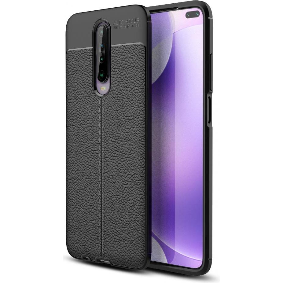 Thumbnail - Screenguard Xiaomi Redmi K30 Hülle Leather Design TPU Cover (Xiaomi Redmi K30), Smartphone Hülle, Schwarz