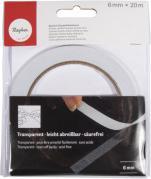 Rayher Ruban adhésif spécial double face, cristal, 20 m (125 mm)