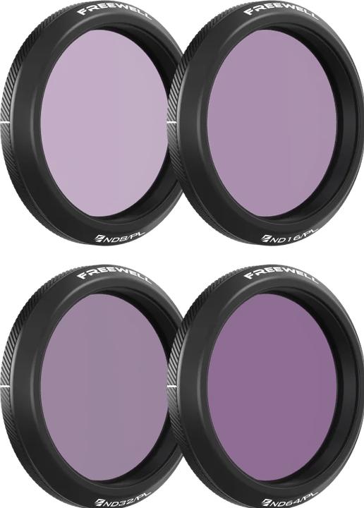 Actual product image Freewell Bright Day- 4Pack ND8/PL, ND16/PL, ND32/PL, ND64/PL