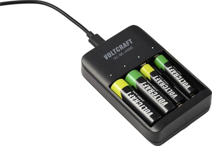 Produktbild Voltcraft VC-BC-4100 Rundzellen-Ladegerät NiMH, NiZn, LiIon Mignon (AA), Micro ( (AA, AAA)