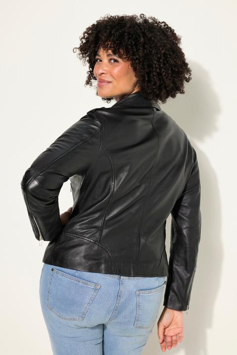 Produktbild Angel of Style Leder-Bikerjacke, Metallzipper, Komplettfutter (56)