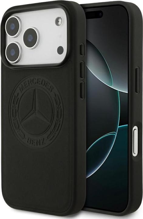 Produktbild Mercedes Leather Vintage Logo MagSafe Case for iPhone 17 Pro Black (Apple iPhone 17 Pro)