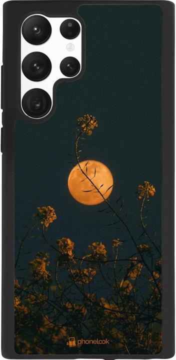 Actual product image PhoneLook Coque Silicone rigide noir Moon Flowers (Samsung Galaxy S22 Ultra)