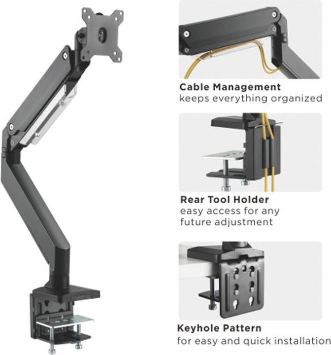 Produktbild Roline LCD-Arm. Tischbef,Gasfeder (Tisch, 15 kg)