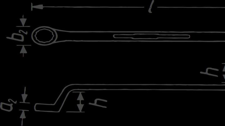 Actual product image HAZET Double box-end wrench 630-16X17 ∙ Outside 12-point profile ∙ 16 x 17 mm (16 mm, 17 mm)
