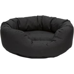 PawLove Paw Love - Lit pour chien - Ovale - Petit - 60x50cm - Noir (Chien), Panier pour chien + chat