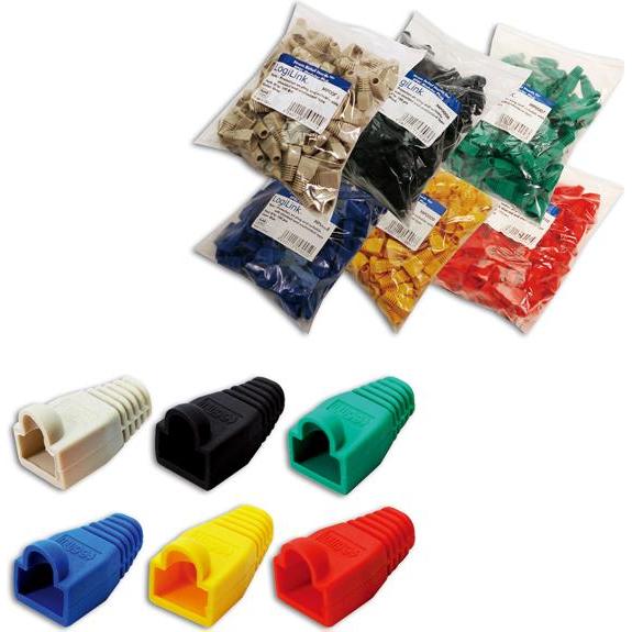 Thumbnail - LogiLink Knickschutztülle für RJ45 Stecker, 5,5 mm, blau Kunststoffgehäuse, Inhalt: 100 Stück, in Polybeutel, Netzwerkka...