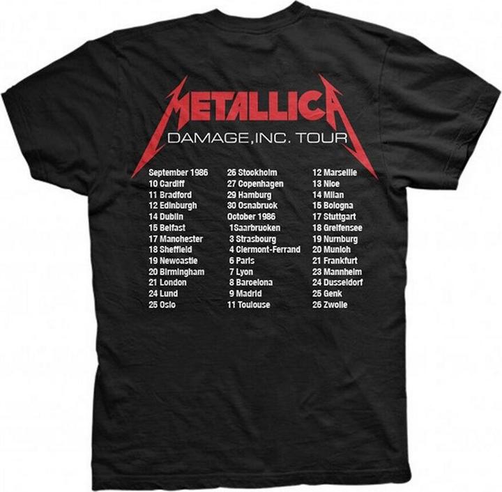 Produktbild Metallica MOP European Tour 86 TShirt (XL)
