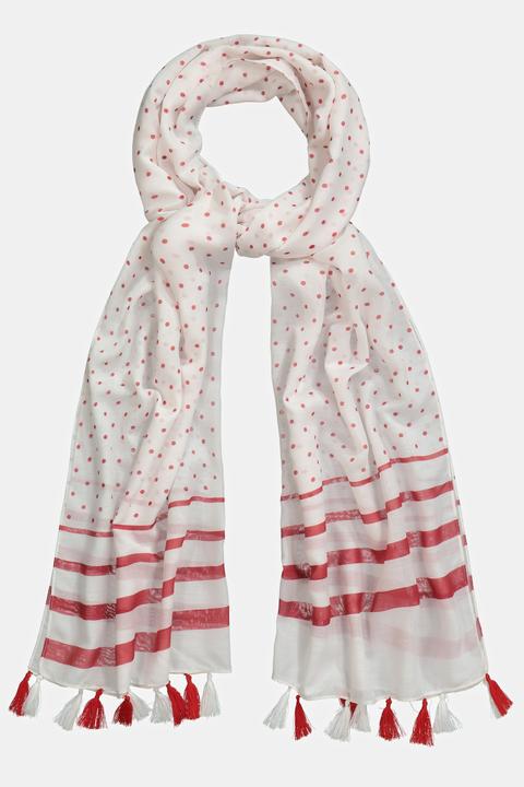 Immagine prodotto Ulla Popken Sciarpa a puntini con righe e nappe