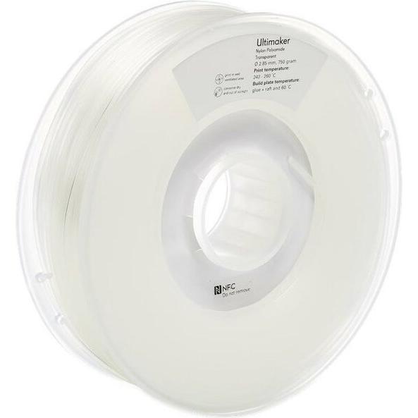 Ultimaker Nylon Transparent 2,85 mm 750 g (Nylon, 2.85 mm, 750 g, Transparent), 3D Filament, Transparent
