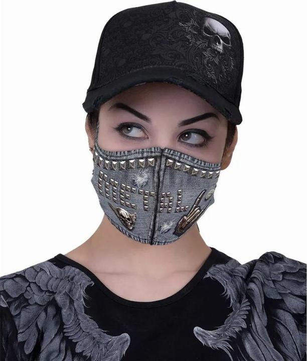 Actual product image Spiral Thrash Metal Face Mask