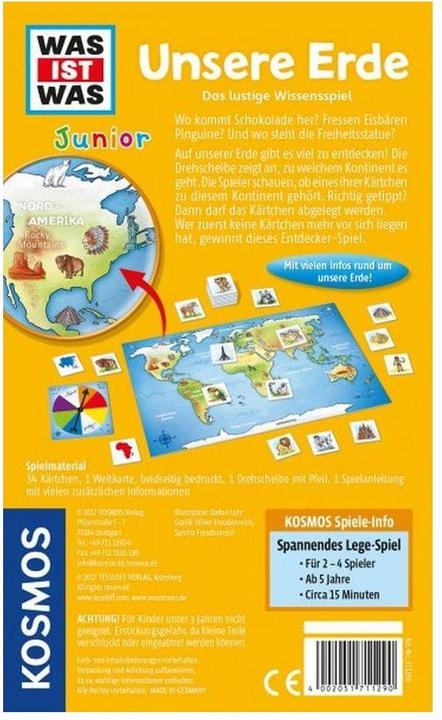 Actual product image Kosmos Junior Our Earth! (German, 2 - 4 Players)