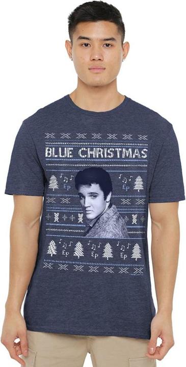 Produktbild Elvis Blue Ugly Christmas TShirt (S)
