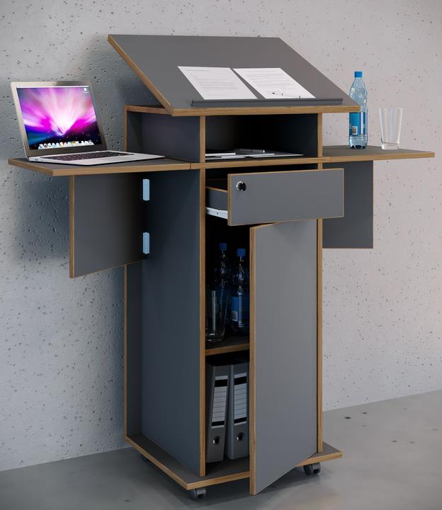 Image du produit VCM Holz Stehpult Rednerpult Rollen Salia T