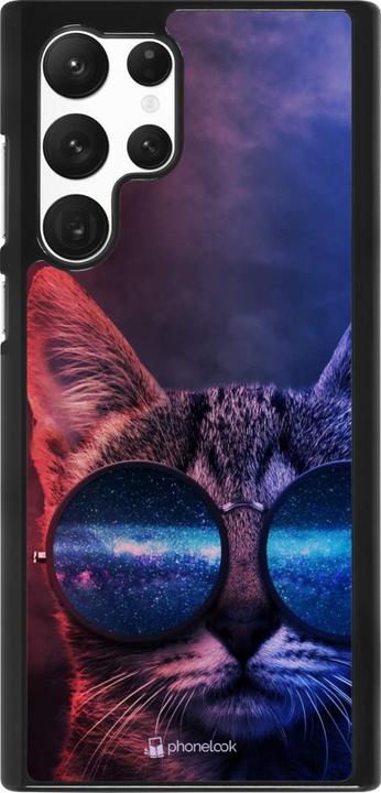 Produktbild PhoneLook Hülle Red Blue Cat Glasses (Samsung Galaxy S22 Ultra)