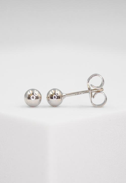 Produktbild Muau Stud earrings white gold 750, 4mm (750/18 K Gold)