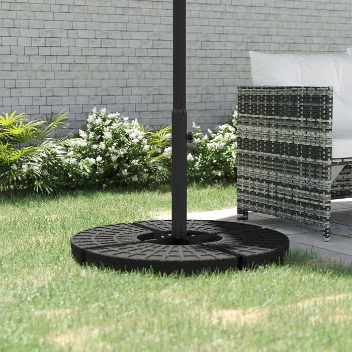 Immagine prodotto Swisshandel24 Supporto a croce 4 kg Ø38 a 48 mm, per ombrellone a sbalzo, metallo, nero 100 x 100 x 75 cm