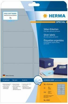 Actual product image HERMA Weatherproof coloured labels A4