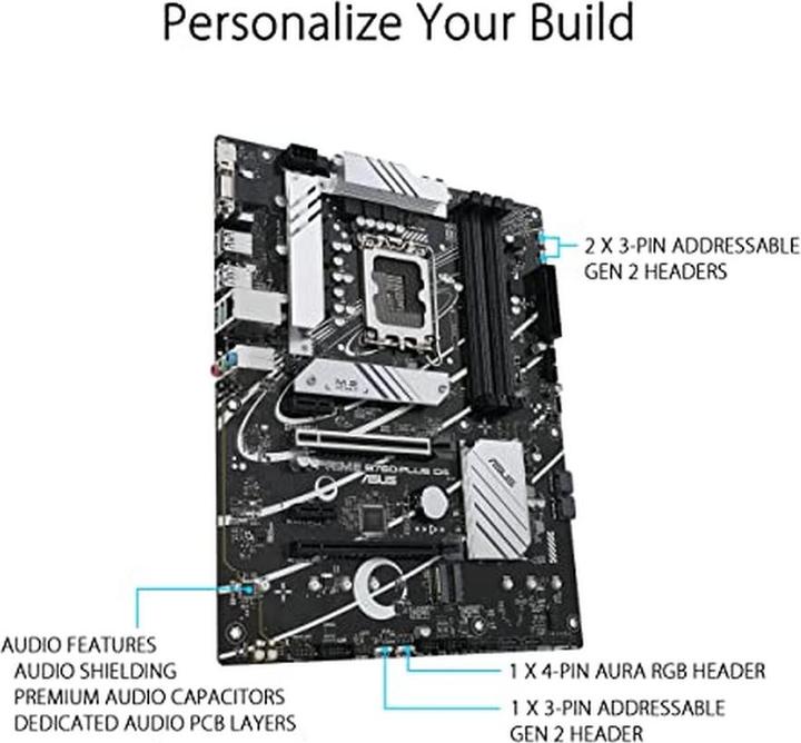 Actual product image ASUS PRIME B760-PLUS D4 (LGA 1700, Intel B760, ATX)