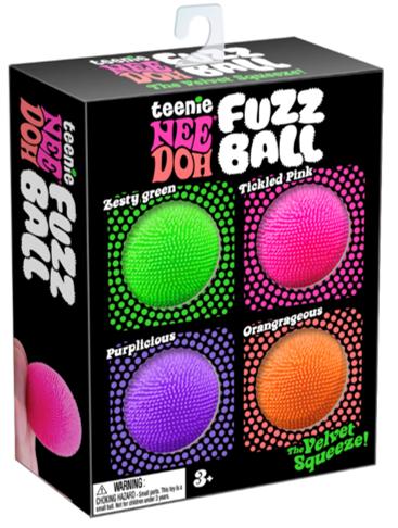 Actual product image NeeDoh Teenie Fuzz Ball 4 -Pack
