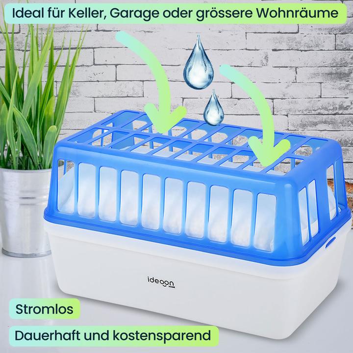 Actual product image Ideoon Premium dehumidifier set PLUS 5 granulate refill pack (50 m²)