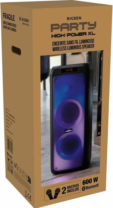 Produktbild Bigben Party Box XL BT-Lautsprecher (2 h, Batteriebetrieb, Netzbetrieb)
