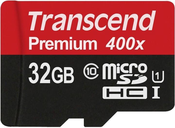Productafbeelding Transcend Premium 400x (32 GB, microSDHC, U1, UHS-I)