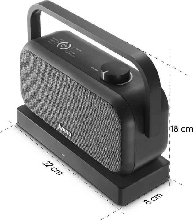 Actual product image Hama Lautsprecher für Fernseher, 2,4-GHz-Station + Bluetooth®, tragbar, stereo (18 h, USB power delivery, Electrical connection)