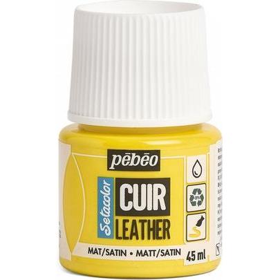 Thumbnail - Pebeo, Künstlerfarbe + Bastelfarbe, SetaCuir Lederfarben (helles gelb, 45 ml)