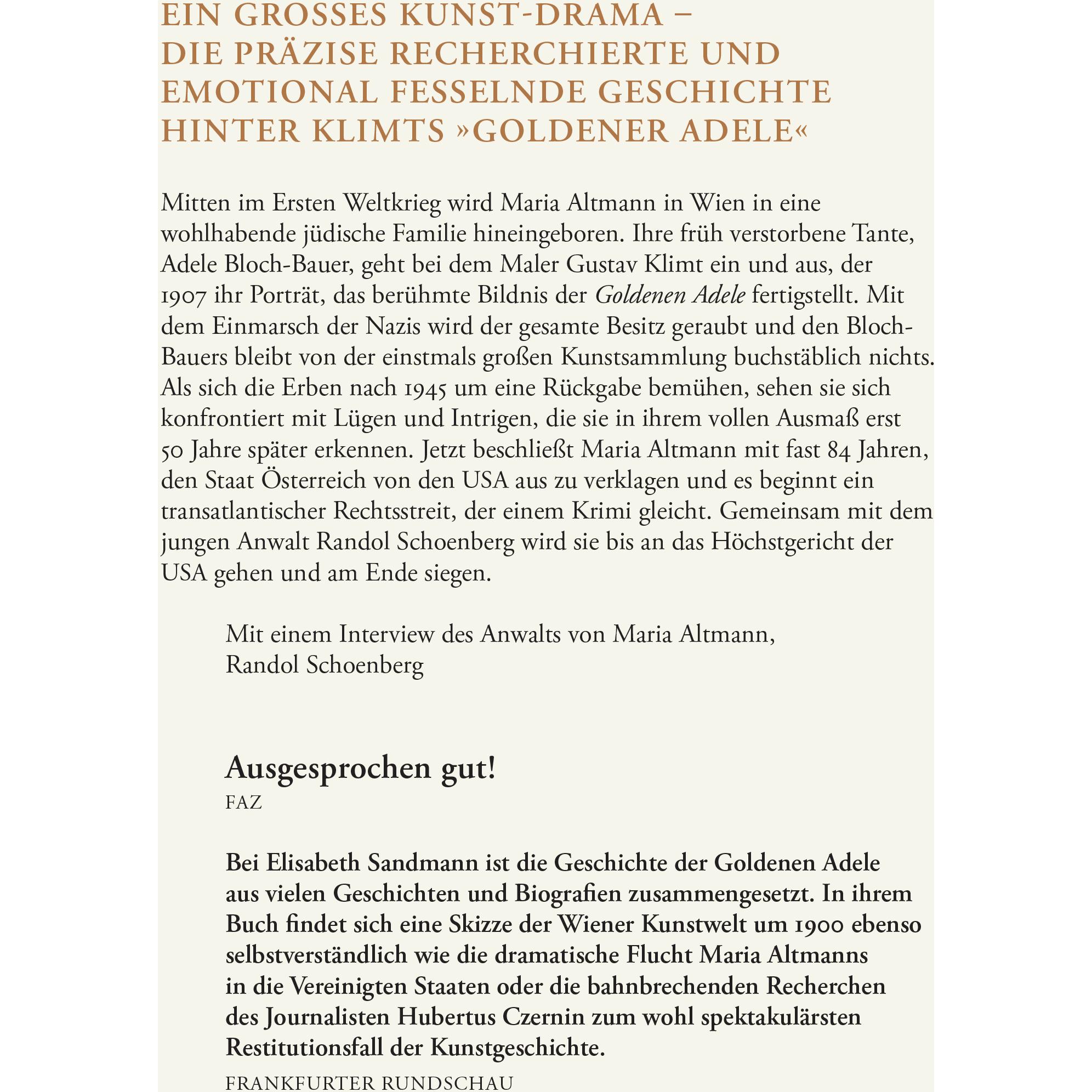 Thumbnail - Der gestohlene Klimt, Sachbücher von Elisabeth Sandmann