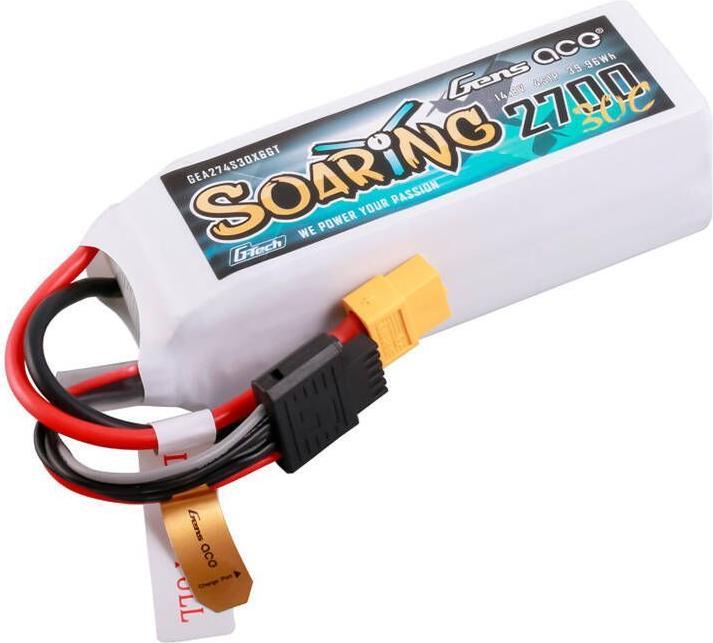 Produktbild Gens Ace G-Tech Soaring 2700mAh 14.8V 30C 4S1P LiPo XT60 (14.80 V, 2700 mAh)