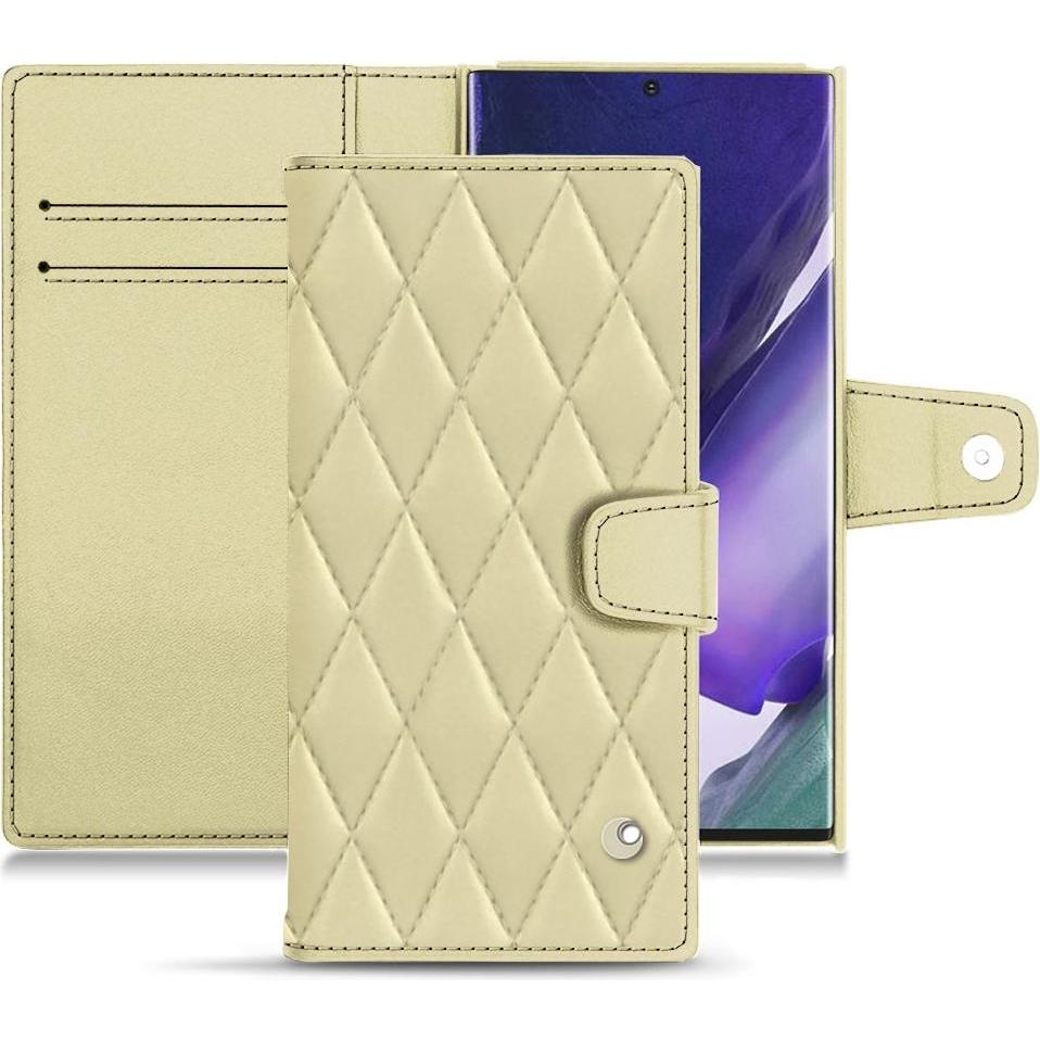 Noreve Lederschutzhülle Wallet (Samsung Galaxy Note 20 Ultra), Smartphone Hülle, Beige