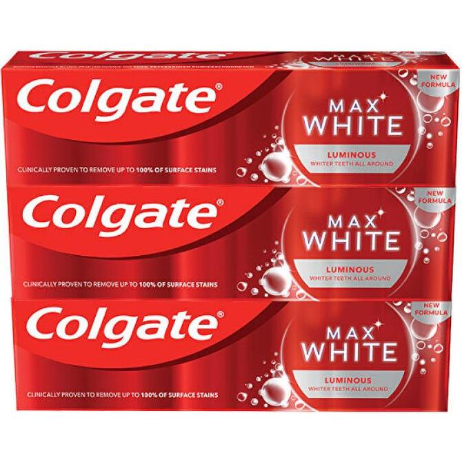 Colgate Whitening toothpaste Max White Luminous 3 x 75 ml (225 ml) (48112)