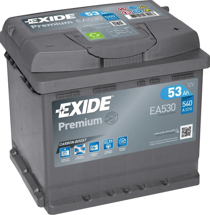 Exide EA530 (12 V, 53 Ah, 540 A)