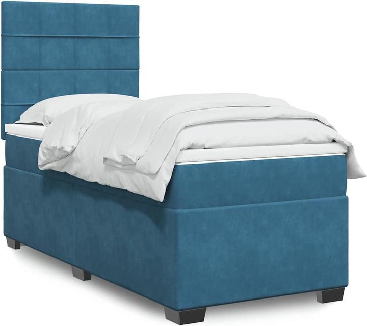 Actual product image vidaXL Bo x spring bed with mattress 200 x 200 cm velvet (200 x 200 cm)