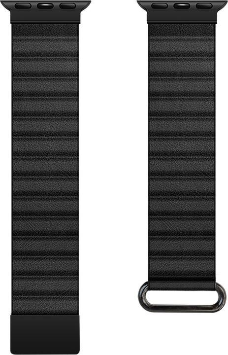 Produktbild Crong Eclipse - Apple Watch Leder-Magnetarmband 42/44/45/49 mm (Schwarz) (Öko-Leder)