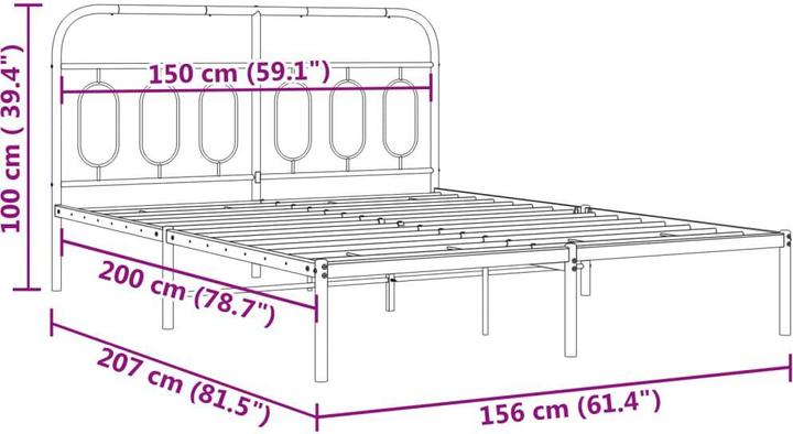Image du produit vidaXL Bettgestell (150 x 200 cm)