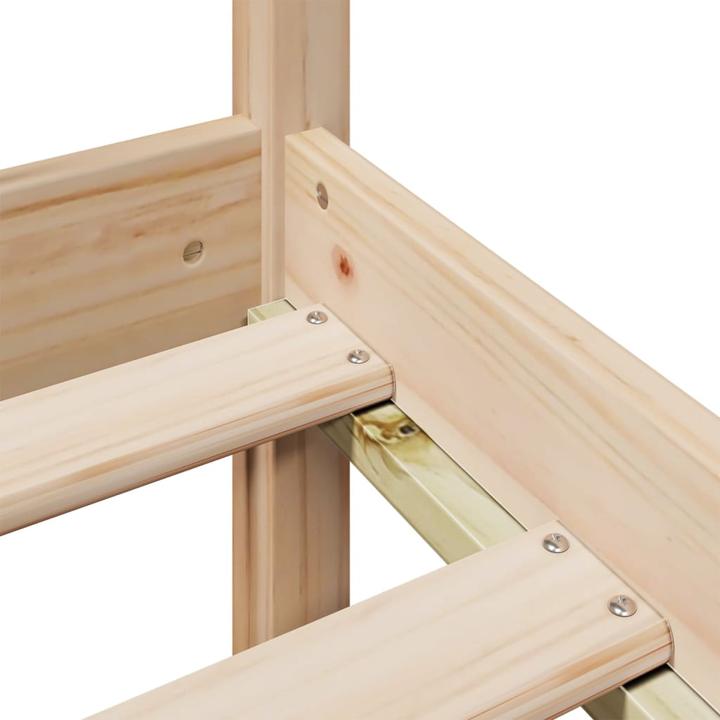 Image du produit vidaXL Lit en bois massif Lit double Cadre de lit 180x200cm en pin (180 x 200 cm)