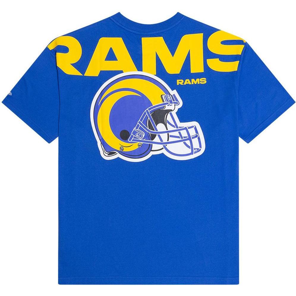 Thumbnail - New Era, Herren, Shirt, Oversized Shirt - BACKPRINT Los Angeles Rams - S, Blau, (S)
