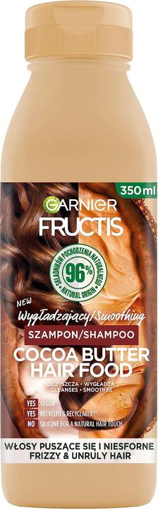 Actual product image Garnier Fructis Cocoa Butter Hair Food Shampoo Shampoo For Frizzy And Unruly Hair 350Ml (350 ml, Liquid shampoo)