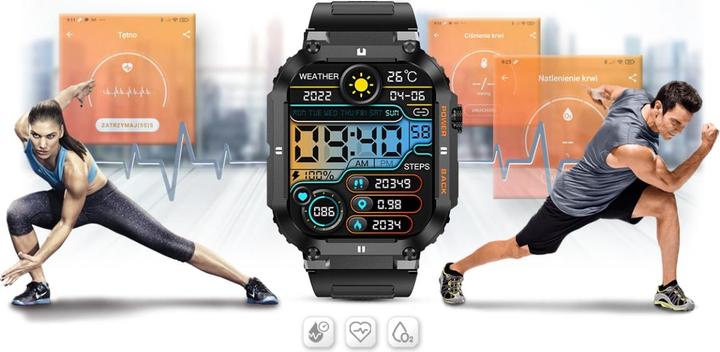 Actual product image Gravity SMARTWATCH MĘSKI GT6-1 - WYKONYWANIE POŁĄCZEŃ, MONITOR SNU (sg020a)