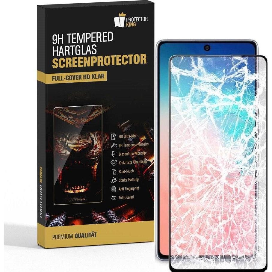 Protectorking 3x echtes Tempered 9H Panzerhartglas 3D KLAR (3 Stück, Samsung Galaxy S10 Lite), Smartphone Schutzfolie