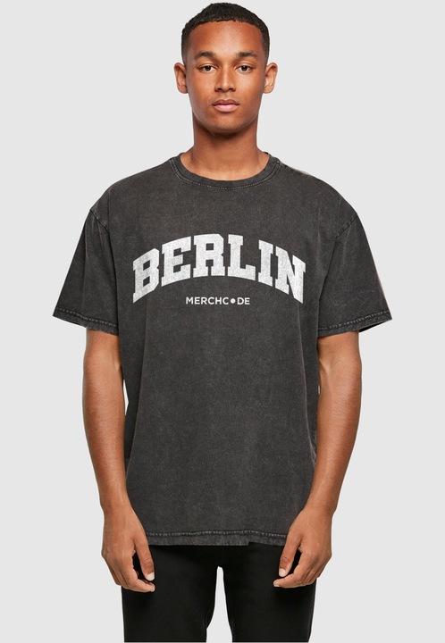 Produktbild Merchcode Berlin Wording - Acid Washed Oversize Tee - 117867 (M)