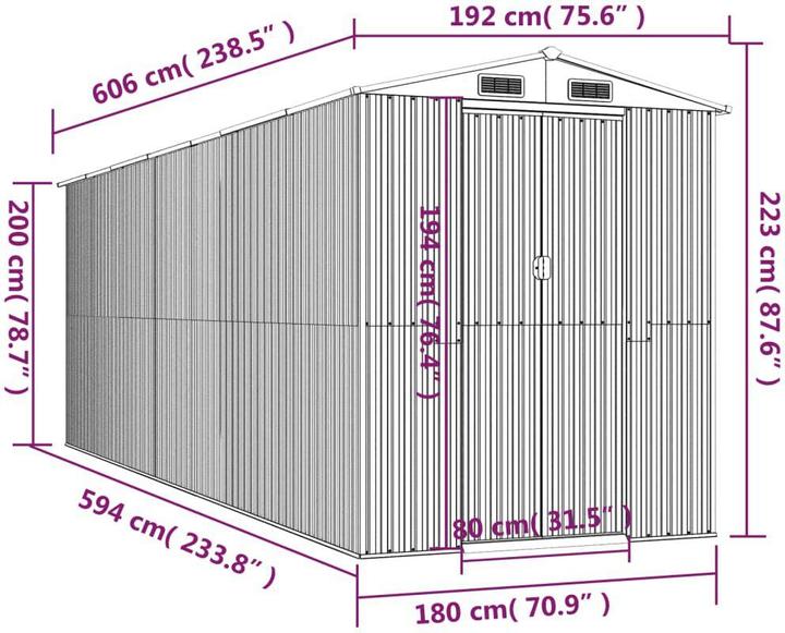 Produktbild vidaXL Geräteschuppen