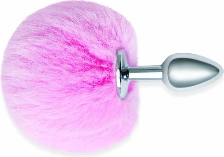Actual product image Xgen Products whipsmart 3 inch fluffy bunny metal plug with pink tail