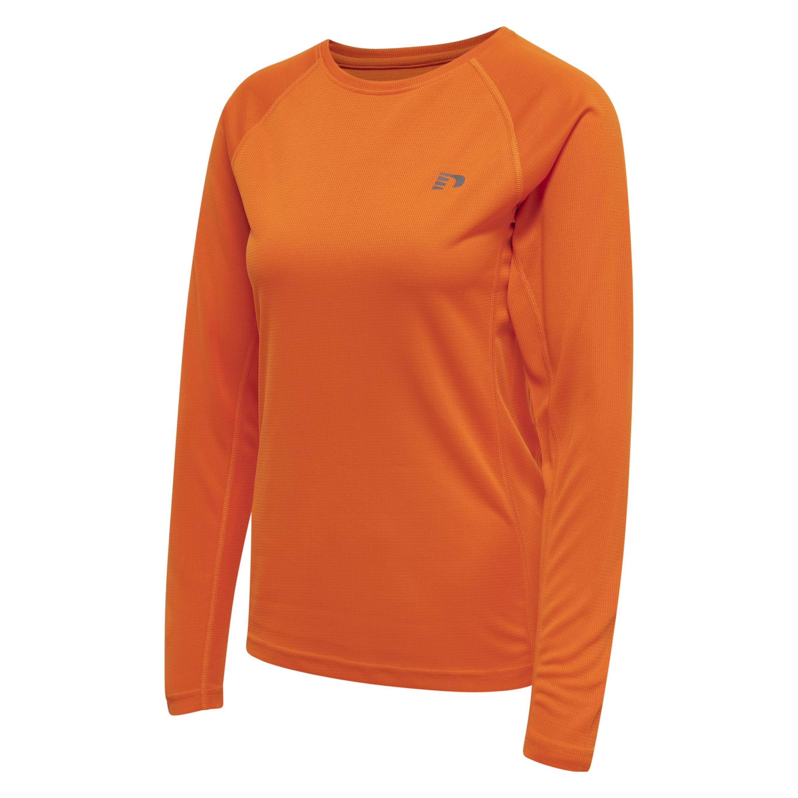 Newline, Damen, Sportshirt, Women'S Core Running T-Shirt L/S (Xs), Orange, Xs