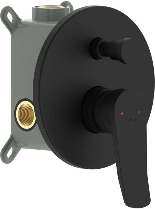 Kielle nefia - inbouwkraan voor 2 functies, met inbouwdeel, mat zwart