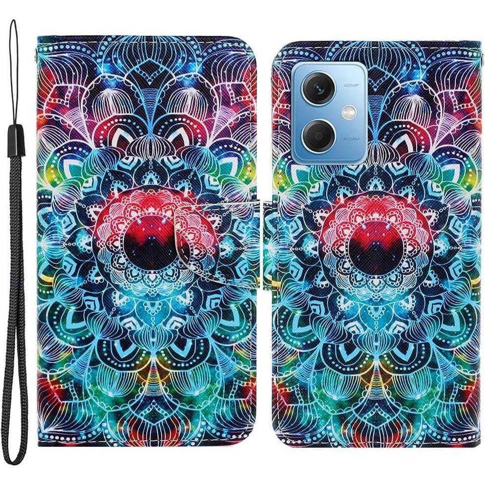 Cover-Discount Xiaomi Poco X5 - Leder Etui Hülle Mandala (Xiaomi Poco X5, Xiaomi Redmi Note 12 5G), Smartphone Hülle
