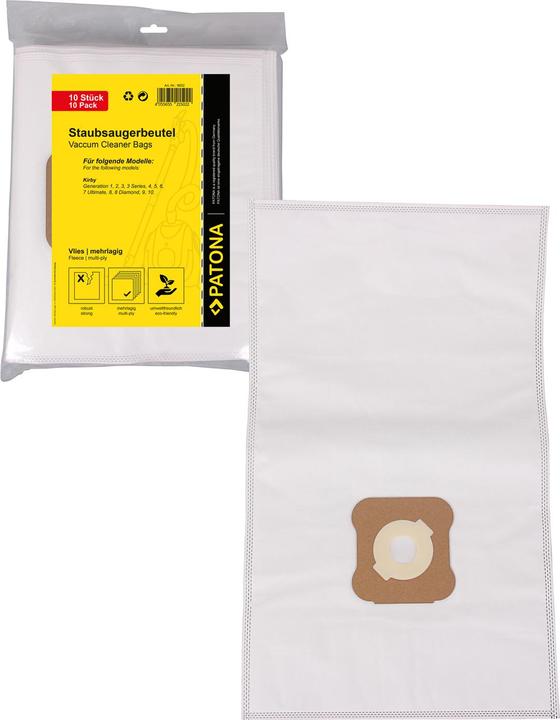 Patona 10 hoover bags multi-layer fleece for Kirby G1 G2 G3 G4 G5 G6 G7 G8 G9 G10 (10x)